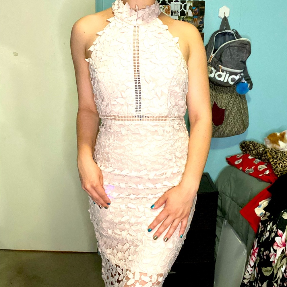 Pink floral dress